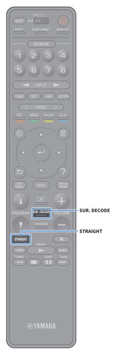 AV Pre-Amplifier CX-A5200 - straight and surround decoder mode (Remote Control Buttons)