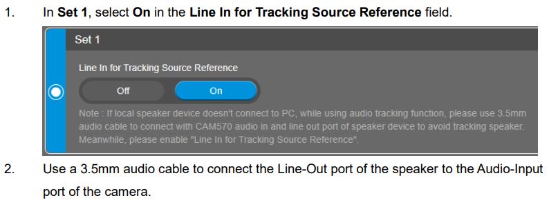 AVer COMCAM570 Dual 4K Audio Tracking Camera User Manual - For the environment with a camera