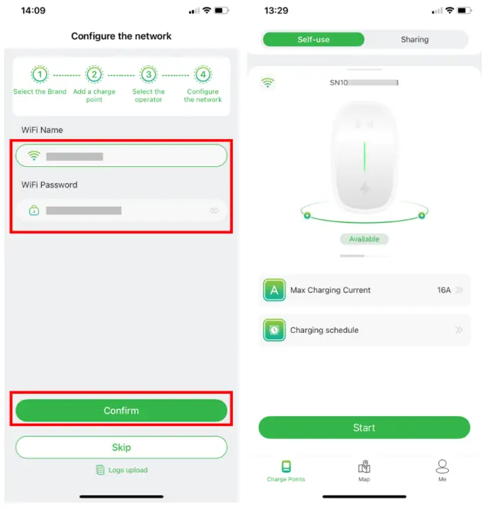 AXITEC Connecting the charger AXIbox 11K to the Evchargo App - Connect to your WIFI