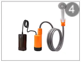 AZXJC CS01 Portable Outdoor Camping Shower Set - ASSEMBLY
