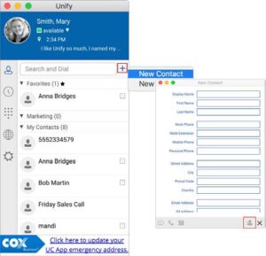 Adding a Contact