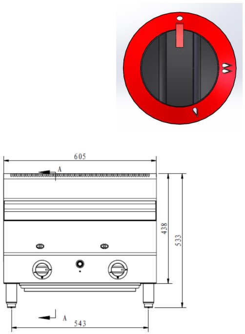 Adexa 6G-TRG40 Gas Griddle - parts3