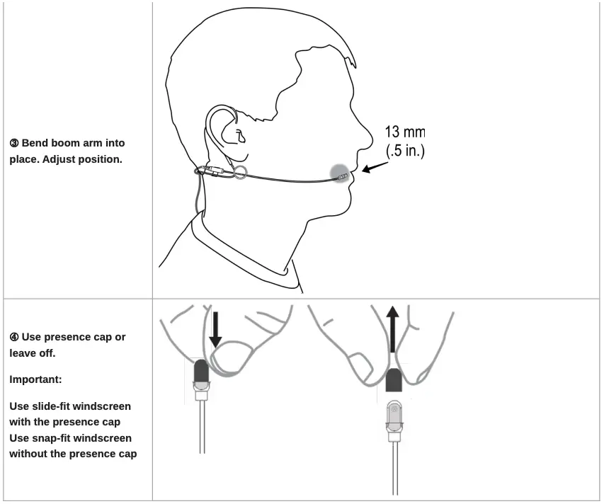 Adjusting the Headband and Microphone 1