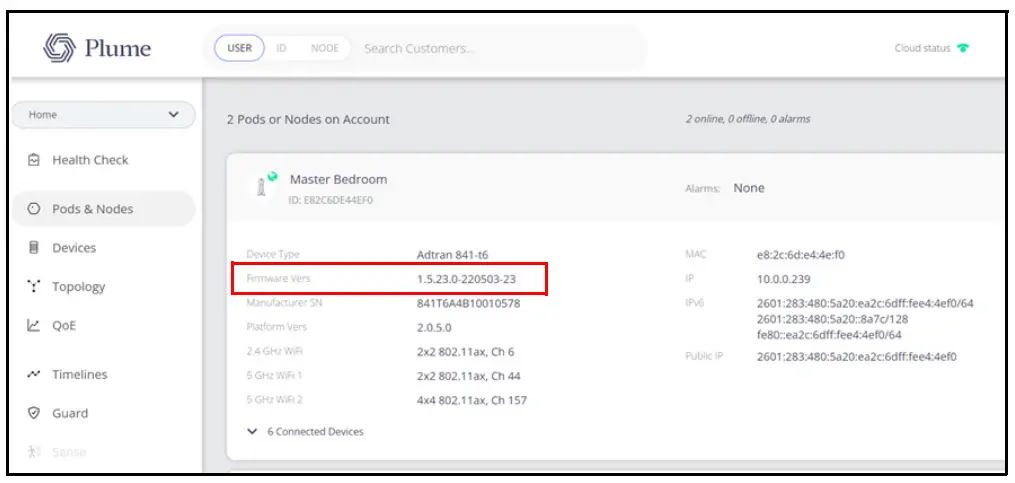 Verifying Software Version Using Plume Frontline 