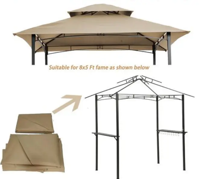 Afoxsos HDMX802 Grill Gazebo Replacement Canopy - Fig