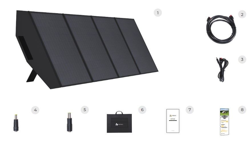 AlphaESS SP200 200W Foldable Solar Charger - IN THE BOX