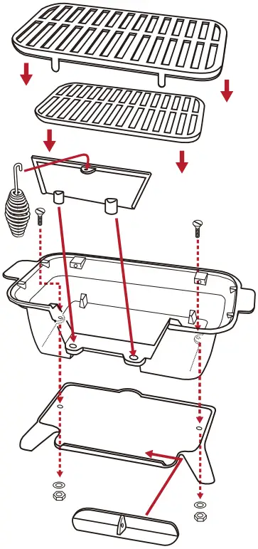Alpulon ZMWV554 Portable Grill Heavy Duty Cast Iron A1