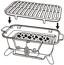 Alpulon ZMWV554 Portable Grill Heavy Duty Cast Iron A2