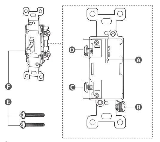 Amazon Commercial B09WRKY215 Illuminated Toggle Light Switch - Figure 1