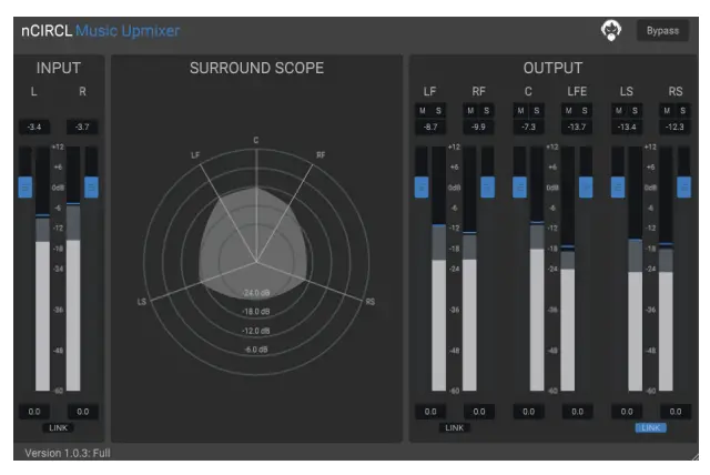 Angry Audio nCircl Stereo audio to 5 1 Upmixing software-