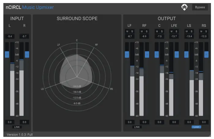 Angry Audio nCircl Stereo audio to 5 1 Upmixing software-fig1