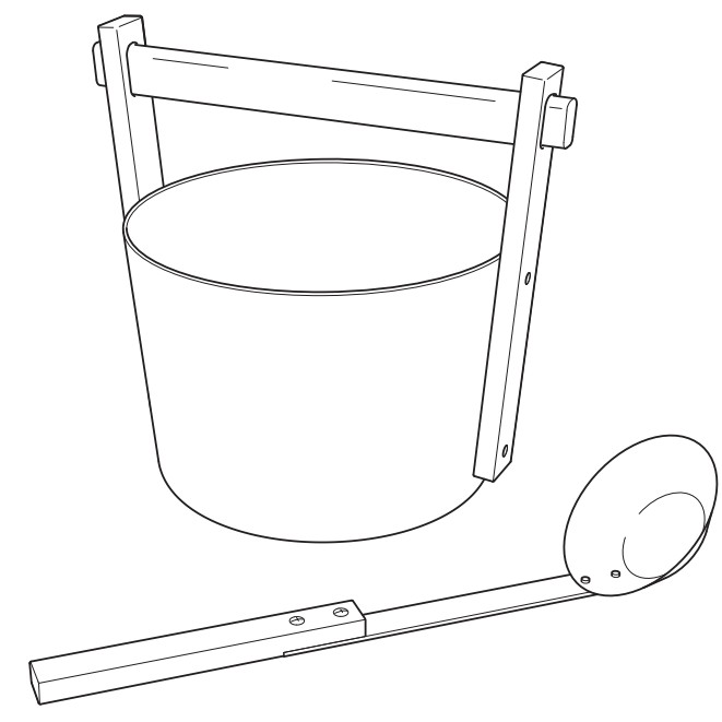 BASTUA 805.425.41 Sauna Bucket with Ladle