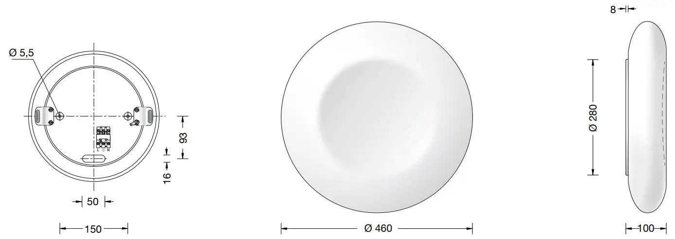 BEGA 23 322 Ceiling and Wall Luminaire - parts