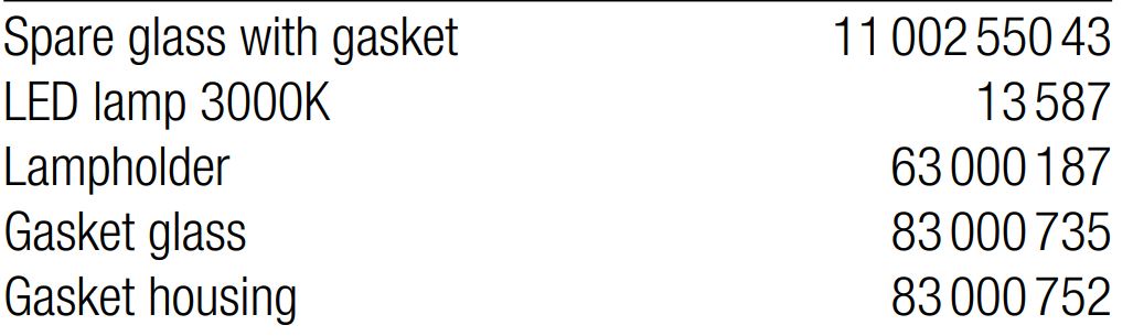 BEGA 31 208 Wall Luminaire - Spares