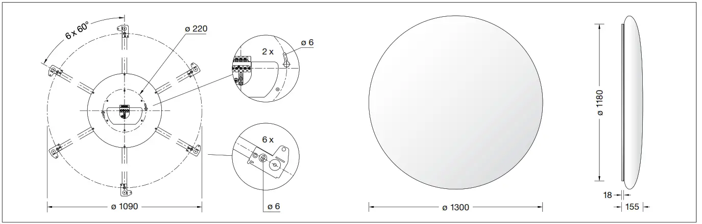BEGA 50193 Large-Area Luminaire for Indoor Use - Fig1
