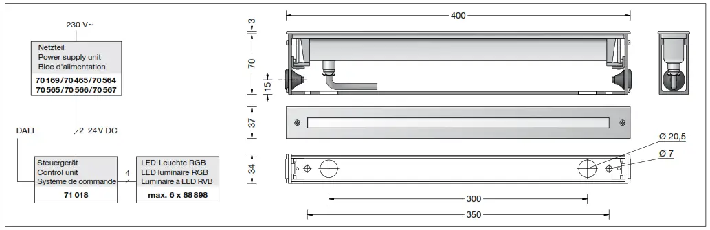 BEGA 88 898 In Ground Luminaire RGB - Fig1