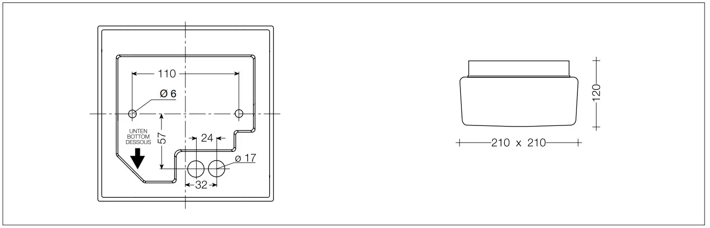 BEGA 89 017 Ceiling and Wall Luminaire for Indoor Use - indoor