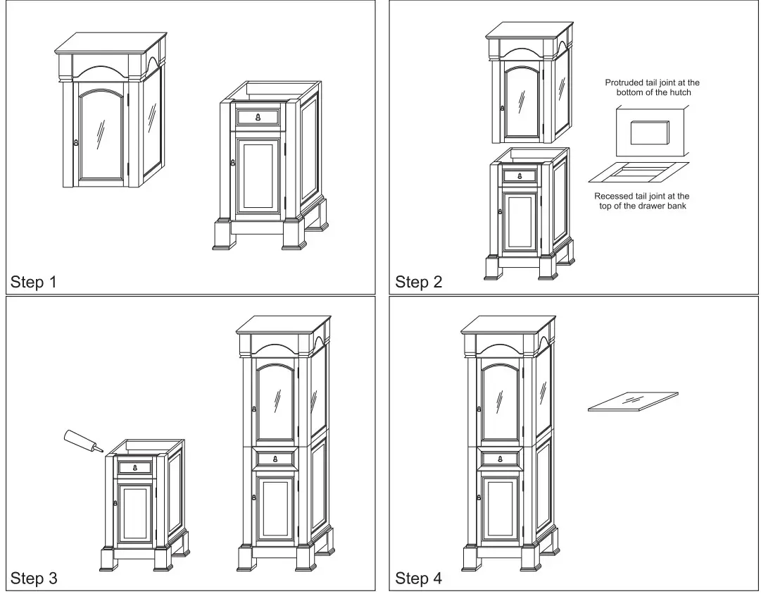 BELLATERRA HOME 205065 Door Drawer Cream White Freestanding Linen Cab - Fig 1
