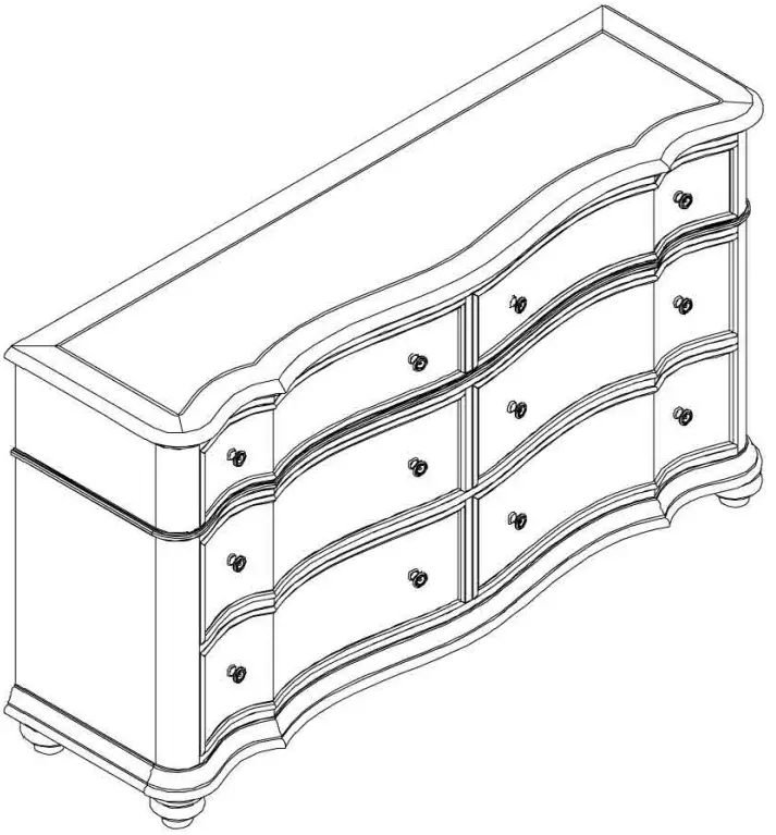 BELLEVUE HMMIR93140NATWD Maggie Arched Beveled Hardwood Dresser Mirror