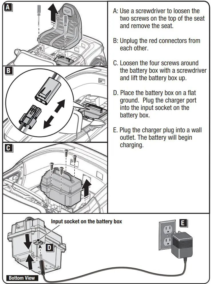 BENTLEY JE1008 Kids Ride on Car with Remote Control Instructions - Charging