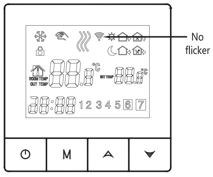 BEOK CONTROLS TDS75 Touch Screen Thermostat Instruction Manual - No flicker