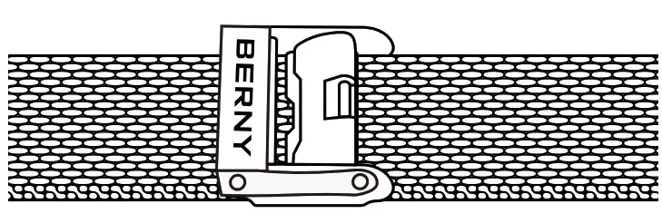 BERNY MS18-SSRW-HSS Stainless Steel Mesh Watch Band for Mens and Women - fig 6