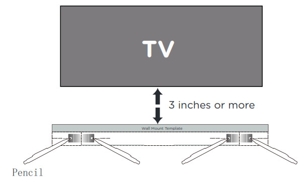 BESTISAN Soundbar - Installing the Wall Mount