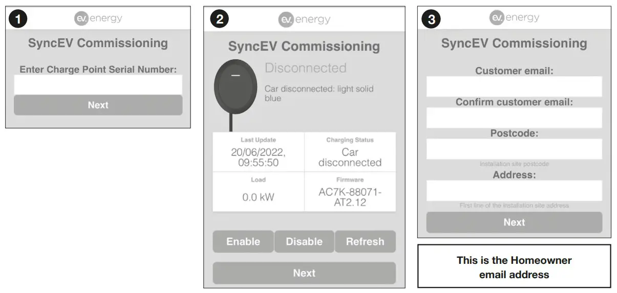 BG SYNC EV EVT77GG EV Charger - app