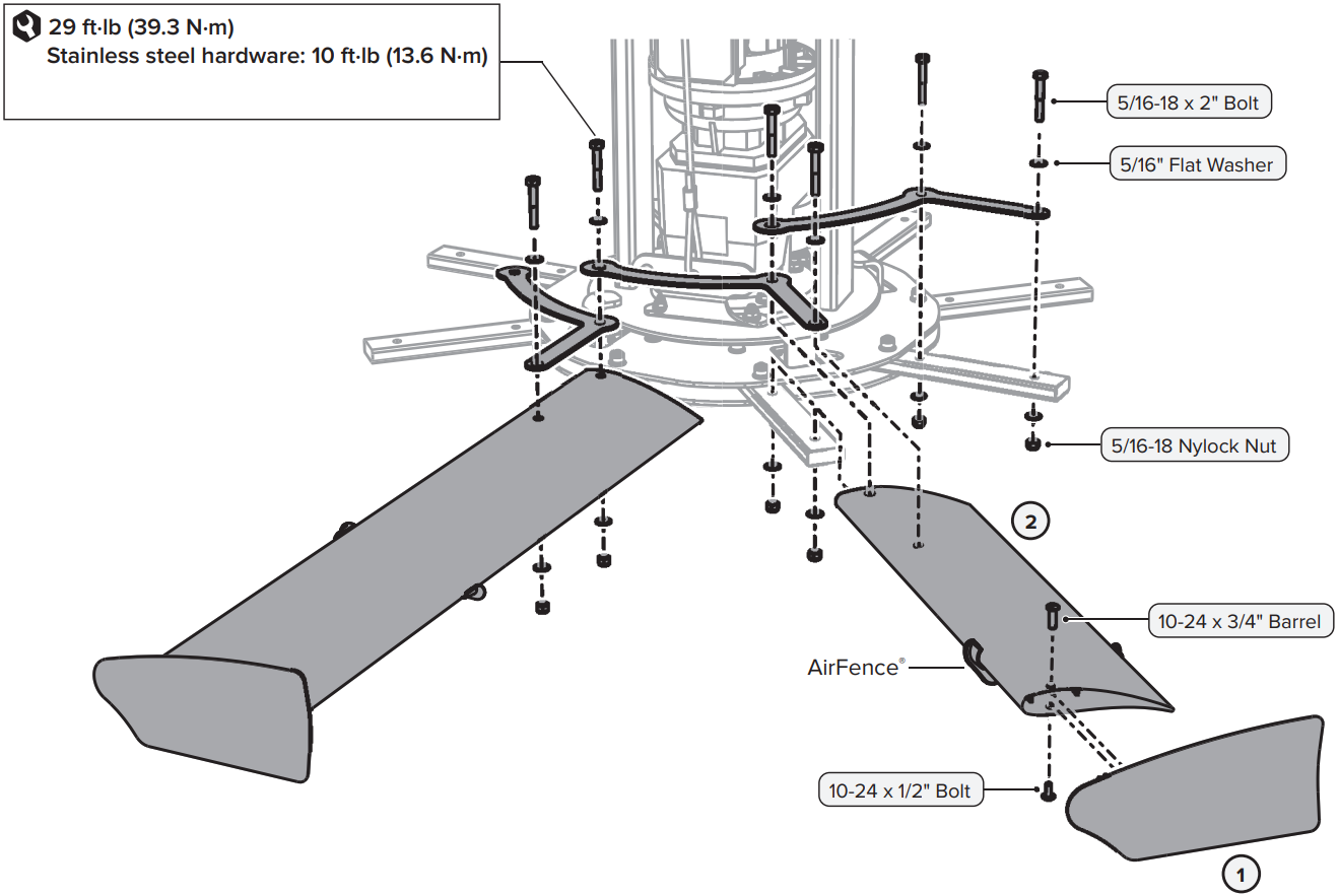BIG ASS FANS 14 Foot Basic 6 HVLS Ceiling Fan - AIRFOILS