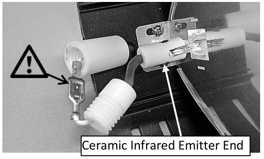 BIG ASS FANS BAFCF60240B Obsidian Electric Outdoor Heater - Ceramic Infrared Emitter End