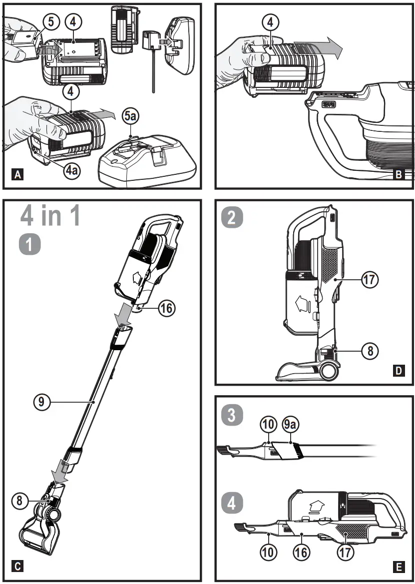 BLACKplusDECKER BHFEV362D Series Stick Vacuum Cleaner - Figure 2