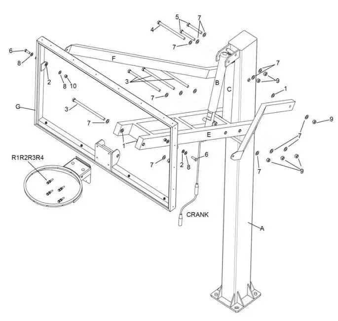 BOOMERING BAFC 6872 Basketball Hoop - Parts