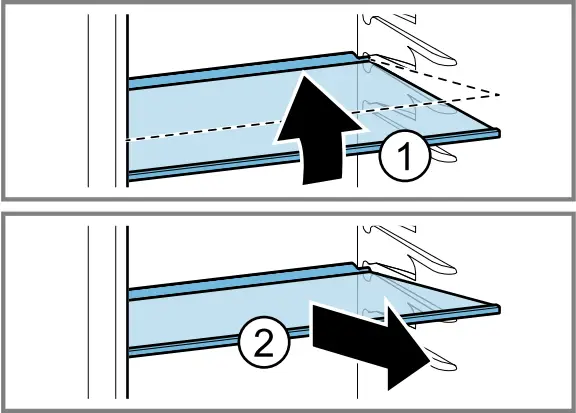 BOSCH KIN86 Fridge Freezer - Removing the fittings