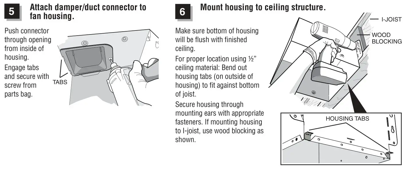 BROAN-NuTone Roomside Flex Series Fan-Light - NEW INSTALLATION
