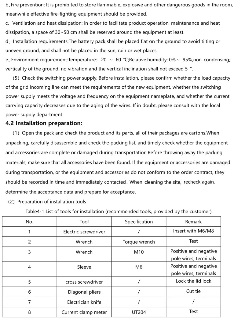 BSL NEW ENERGY TECHNOLOGY CO LTD B-LFP-51.2-100PWTL Energy Storage Battery System - Installation Guide 2
