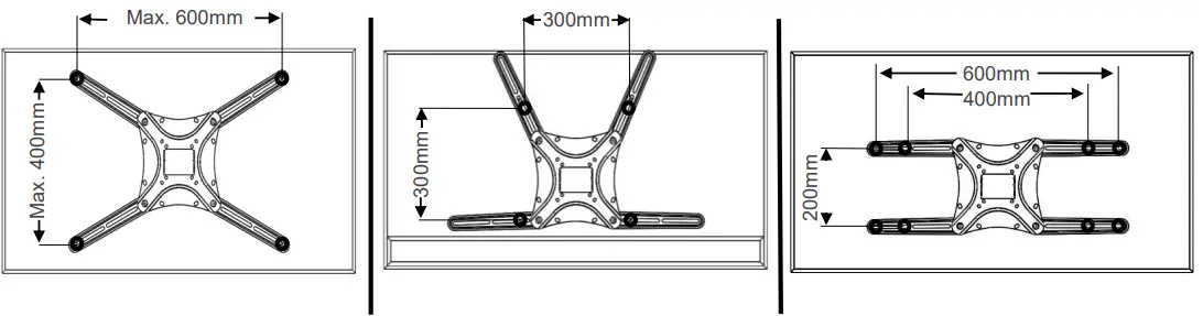 Barkan BM466XP Extra Long and Stable Premium TV Wall Mount - adaptors