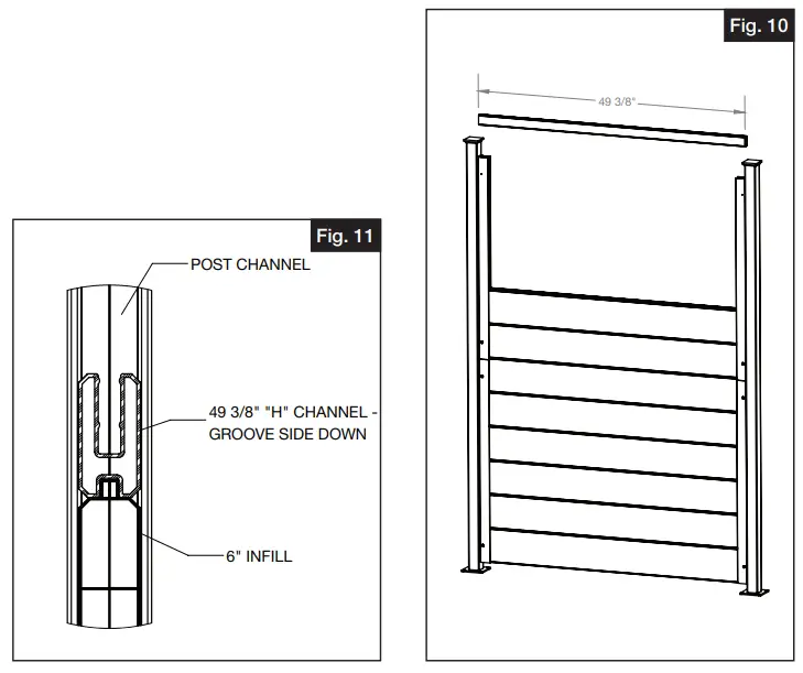 Barrette OUTDOOR LIVING 2054590 Vinyl Panel for Decorative Screen Panel Insert - groove side down