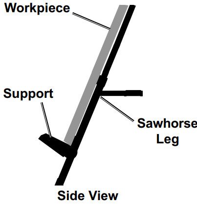 Bauer 57807 1300 LB Capacity Steel Sawhorse - Support on each Leg