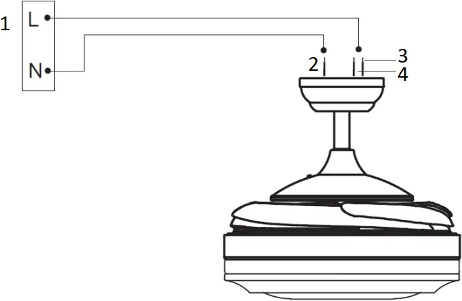 BellaDepot DC4262-W Retractable Ceiling Fan - e6