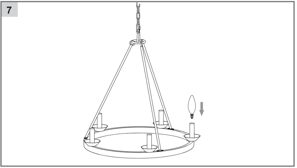 Bellevue MVLCH78719MBK Rodney 5 Light 24 Wide Taper Candle Chandelier - fig6