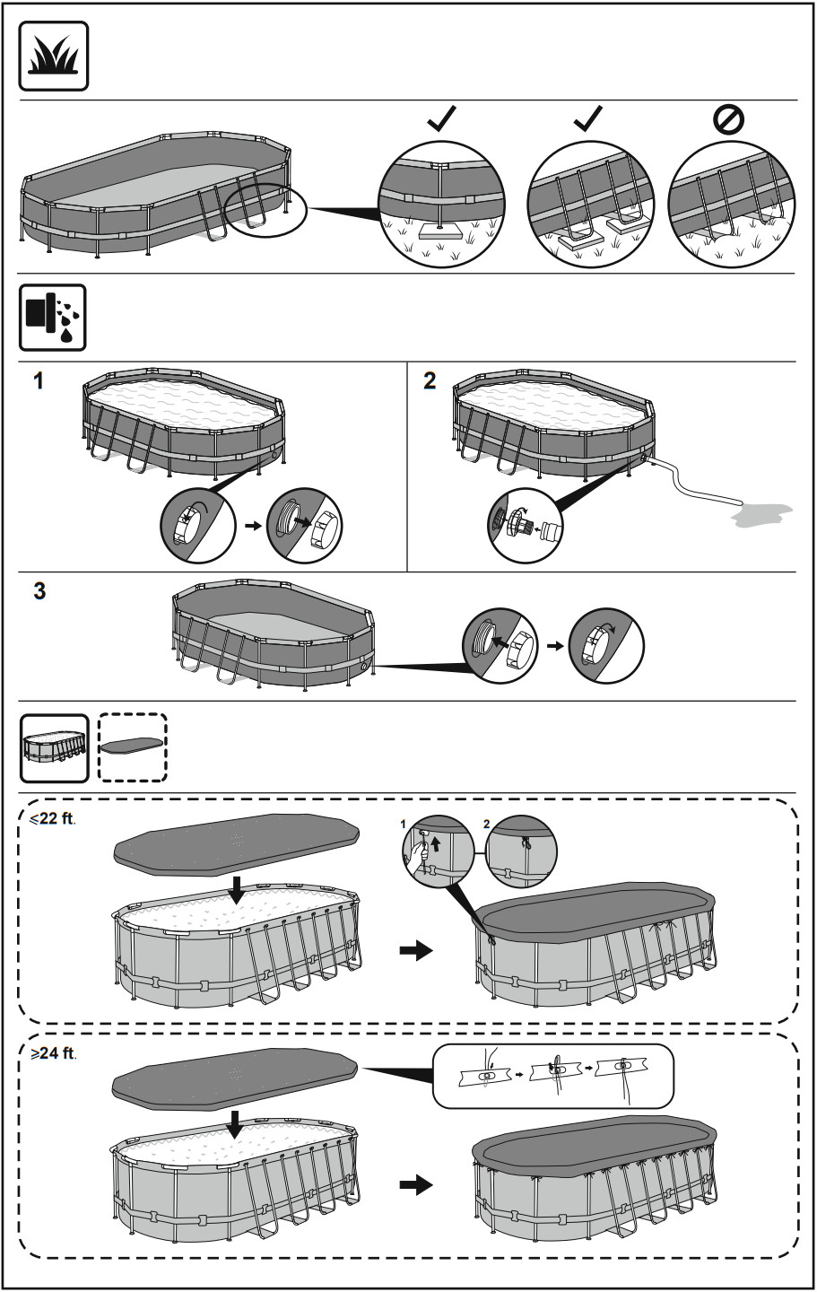 Bestway 303021320712 14Foot x 8'2 Inch x 39.5 Inch Oval Above Ground Pool Set - Figure 4