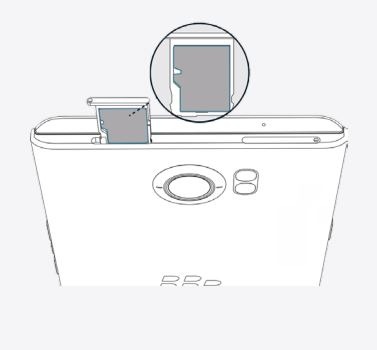 BlackBerry PRIV Smartphone - Insert a microSD Card