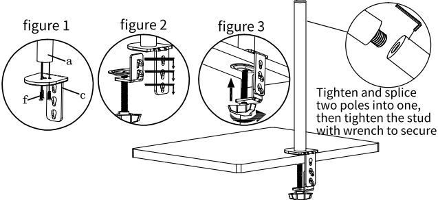Bracwiser-MD7802-Dual-Vertical-Fully-Adjustable-Monitor-Arm-Stand-Mount-FIG-2