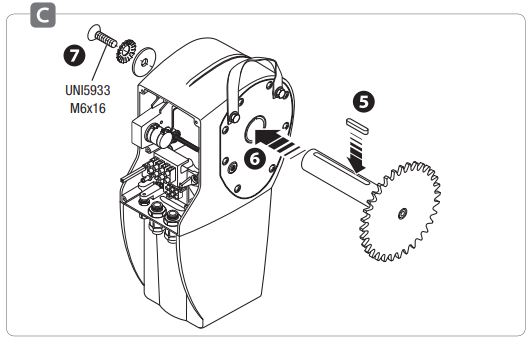 CAME-C005-Chain-Transmission-System-For-Sectional-Doors-FIG-4