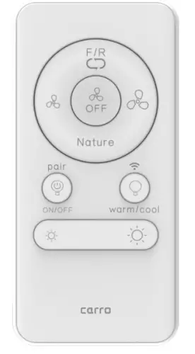 Remote Control Operating Instructions: