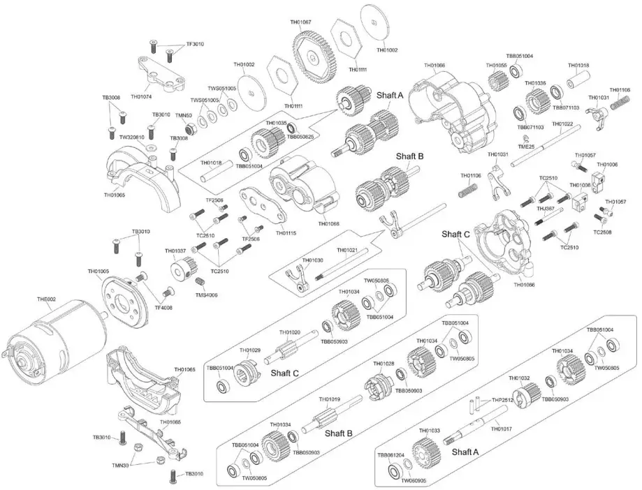 CARSON 18 Adventure Crawler - TRANSMISSION ASSEMBLY
