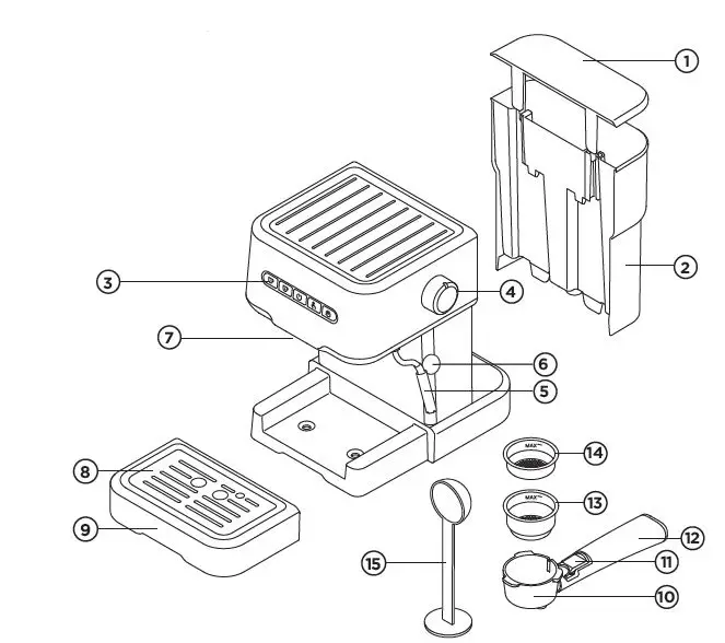 CHEFMAN-RJ54-SS-15-Easy-Brew-Espresso-Machine-fig-1