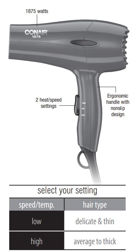 CONAIR-IB-15175D-Mid-Size-Hair-Dryer-fig-5