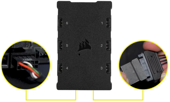 CORSAIR AR Series iCUE AR120 Digital RGB Cooling System - CONTROLLER TO PC