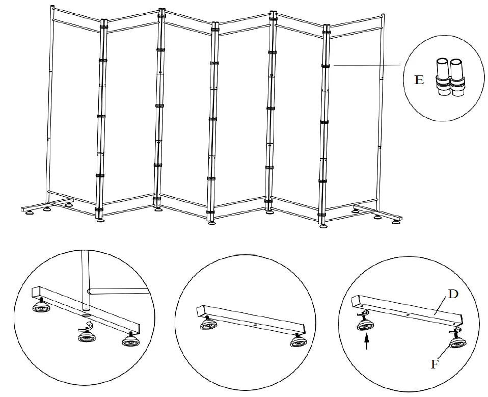 COSTWAY-HW65775-Indoor-Metal-Screen-2